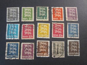 Estonia 1928 Sc 90-104 set FU