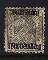 GERMANY WURTTEMBERG O49 VFU R589