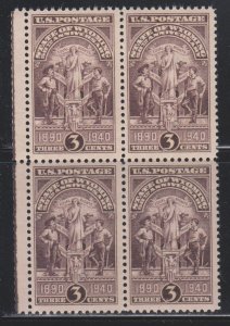 United States,  3c Wyoming Statehood (SC# 897) MNH BLOCK