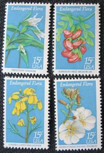 US #1783/1784/1785/1786 MNH 4 Singles Flora SCV $1.20 L10