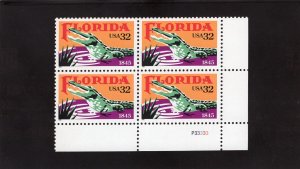 Scott 2950 Florida Statehood, 1995, PB4 #P33333 LR, MNH Commemorative