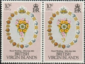 British Virgin Islands, #406 Unused Pair From 1981