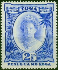 Tonga 1934 2 1/2d Bright Ultramarine SG59 V.F MNH