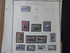 Ceylon 1935-1952 Stamp Collection on Scott Specialty Album Pages