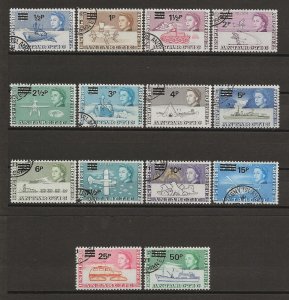 BRITISH ANTARCTIC TERRITORY 1971 SG 24/37 USED Cat £80