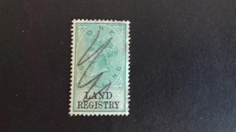 Great Britain Queen Victoria Land Registry stamps Used