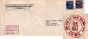 United States A.P.O.'s 30c Roosevelt and 3c Jefferson Prexie 1954 York, N.Y. ...