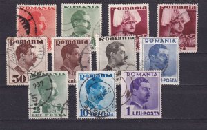 SA22d Romania 1935 - 1940 King Carol II used stamps