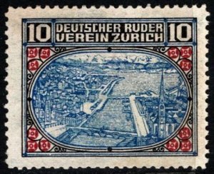 1930's German Poster Stamp German Rowing Club Zurich Unused