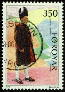 Faroe Islands #189  Used - Folk Costume Czeslaw Slania Engraver (1989)