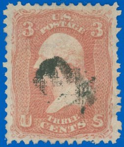 US Scott #88, Used with Small Cork Cancel, Early George Washington Stamp!
