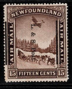 NEWFOUNDLAND SG229 1933 15c CHOCOLATE MTD MINT