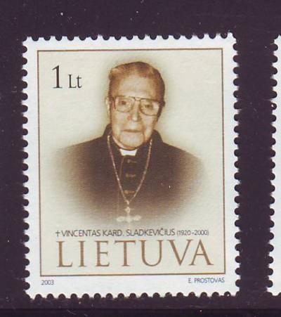 Lithuania Sc 751 2003 Cardinal Sladkevicius  stamp mint NH