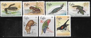 Cuba 1479-1485 Zapata Swamp Fauna set MNH