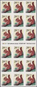 2489 Red Squirrel Booklet Pane MNH