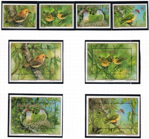 COOK ISLANDS 1989 Birds/ WWF; Scott 1016-23; MNH