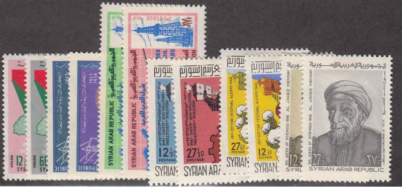 Syria - 1968 - SC 500-01,505-08,512-13,517-20 - H - Complete sets