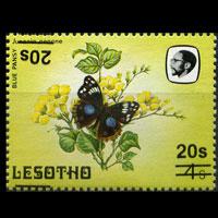 LESOTHO 1987 - Scott# 600A Double Surch. 20s NH