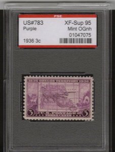 MALACK 783 XF/SUPERB OG NH, w/PSE (GRADED 95, ENCAPS..MORE.. en783