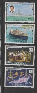 ANGUILLA #271-274 1977 REIGN OF QEII 25TH ANNIV. MINT VF NH O.G bb