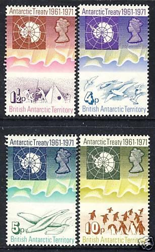 BRITISH ANTARCTIC TERRITORY BIRDS SCOTT 39-42 MNH s535