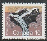 1988 Canada - Sc 1160ii - MNH VF - 1 single - Skunk