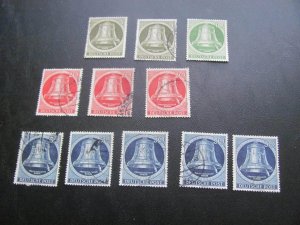 GERMANY BERLIN 1951 USED BELLS RIGHT LOT VF/XF  320 EUROS (123)