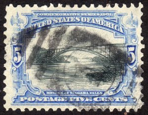 1901, US 5c, Niagara Falls, Used, Well centered, Sc 297