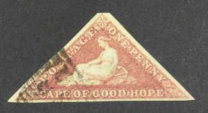 MOMEN: CAPE OF GOOD HOPE SG #5a USED **SIGNED** £300 LOT #63694