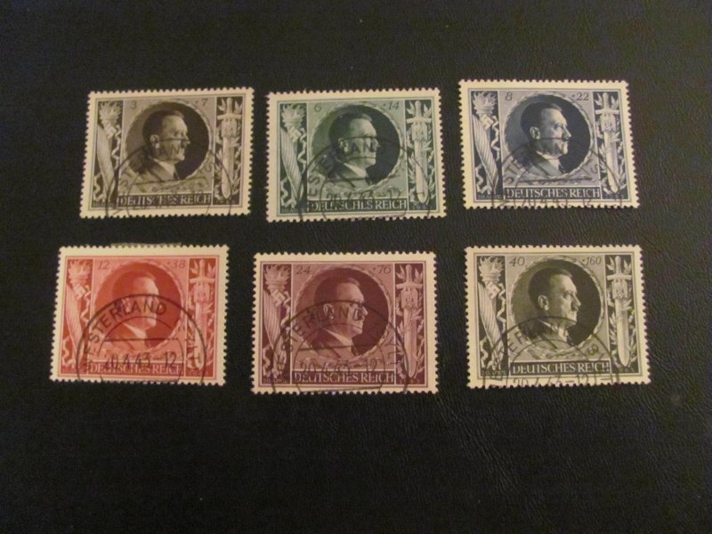 GERMANY 1943 USED  SC# B231-6 HITLER  SET  (113)