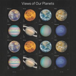 US 5069-5076 5076a Views of our Planets forever sheet (16 stamps) MNH 2016