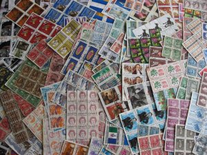 Canada 130 used blocks of 4 or more, virtually all different, mixed condition