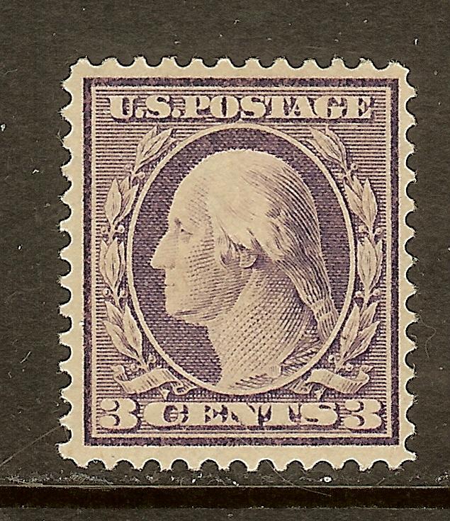 United States, Scott #333, 3c Washington, P12, DL Wmk, MH