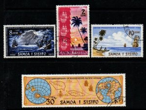 SAMOA SG386/9 1972 SIGHTING OF WESTERN SAMOA BY JACOB ROGGEVEEN USED