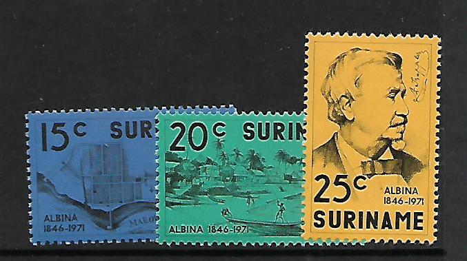 SURINAME 392-394 MNH C/SET ANNIV FOUNDING OF ALBINA