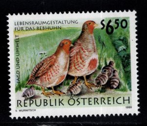 Austria Scott 1782 MNH** 1999 Partridge Birds stamp