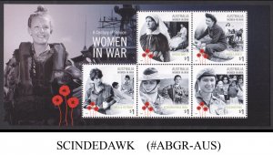 AUSTRALIA - 2017 WOMEN IN WAR - MIN. SHEET - MINT NH