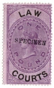 (I.B) QV Revenue : Law Courts (Scotland) £1 (1878) specimen 