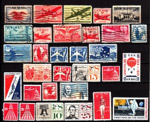 USA airmail 31 different used