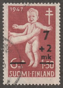 Finland, stamp,  Scott#B91,  used, hinged, 7+2mk, semi postal,