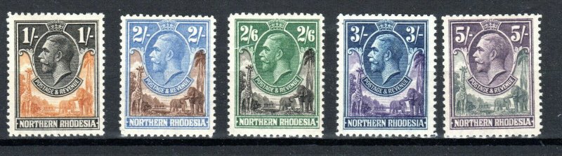 Northern Rhodesia 1925-29 1s to 5s MH