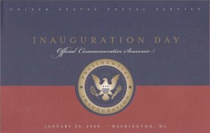 US Stamp 2009 Obama Inauguration Commemorative Souvenir w/Silk Cachet Cover