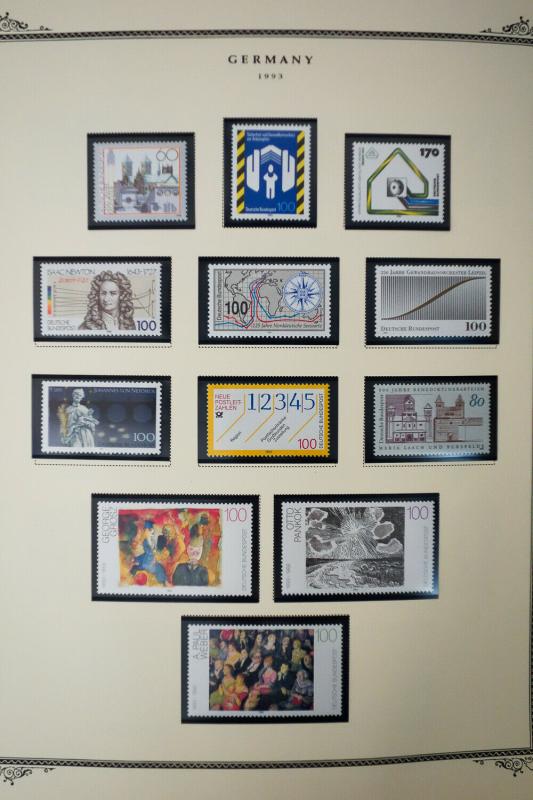 Germany Mint 1980's to 2002 Stamp Collection