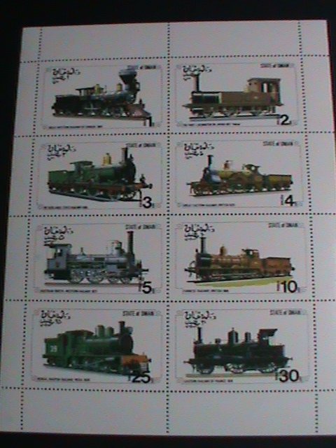 OMAN STAMP:WORLD FAMOUS CLASSIC TRAINS- STAMPS : MNH FULL SHEET VERY FINE