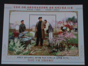 ​KOREA-2004-SC#4362 KIM II SUNG & FAMERS-CTO-S/S-VF-FANCY POSTAL CANCEL