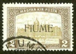 Fiume Sc# 17 Used (a) 1918 2k Hungary Overprint