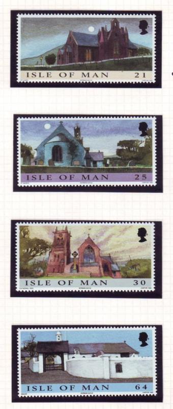 Isle of Man Sc 838-1 1999 Chruches stamp set  NH