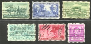 United States Scott 981-86 - UF-VFLH Complete 1949 Set - SCV $1.50