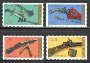 Yugoslavia Scott 1419-22 MNHOG - 1979 Old Weapons Set - SCV $1.25