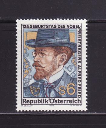 Austria 1484 Set MNH Alfred Fried, Pacifist and Publisher (A